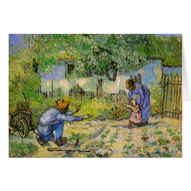 First Steps (after Millet) - Vincent van Gogh Card (Front Horizontal)
