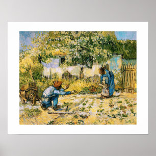 "First steps" by Vincent Van Gogh Fine Art Print