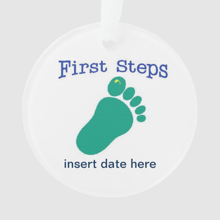 baby's first steps ornament