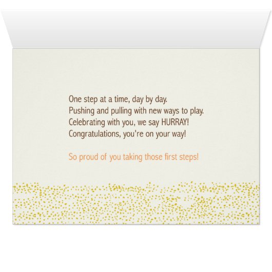 First Steps Walking Bear and Rabbit Cards (Inside Horizontal (Bottom))