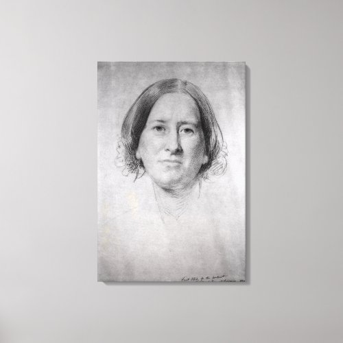 First Study for the Portrait of George Eliot Canvas Print