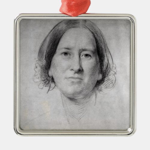 First Study for the Portrait of George Eliot Metal Ornament