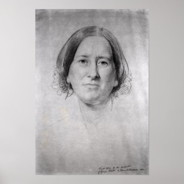 First Study for the Portrait of George Eliot Poster (Front)