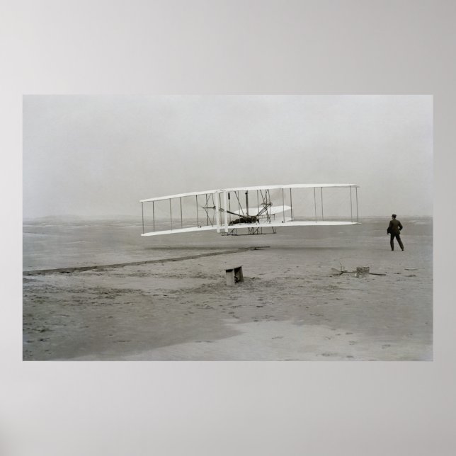 First successful flight of the Wright Flyer Poster (Front)