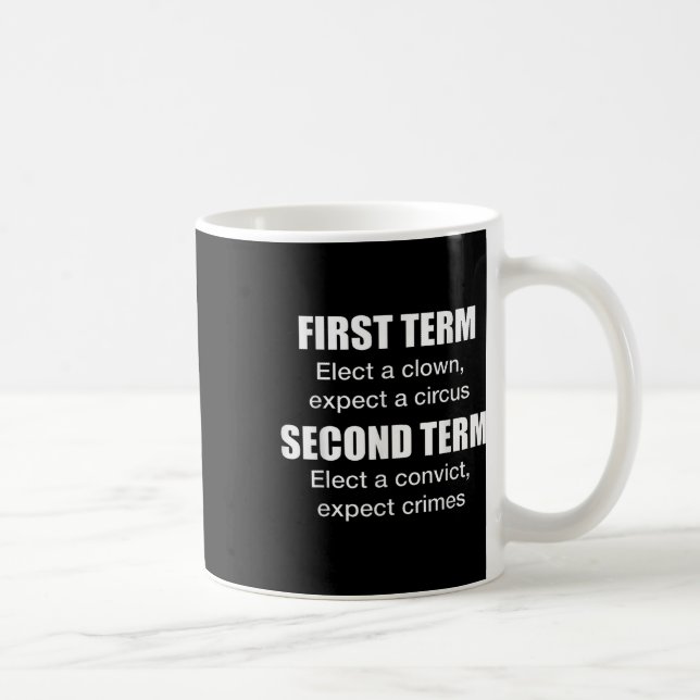 First Term Elect A Clown, Expect A Circus Second T Coffee Mug (Right)