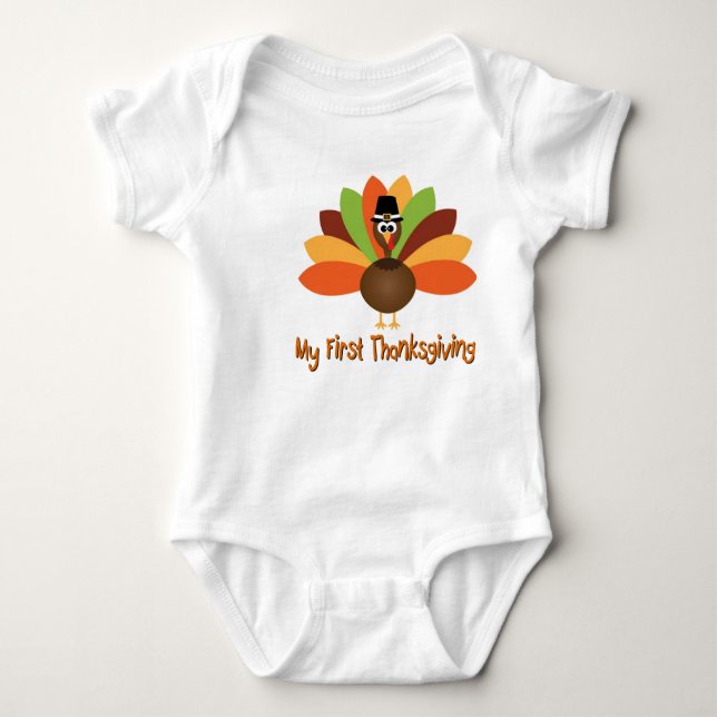 First Thanksgiving Baby Bodysuit (Front)