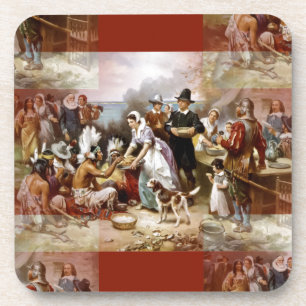 first thanksgiving beverage coaster