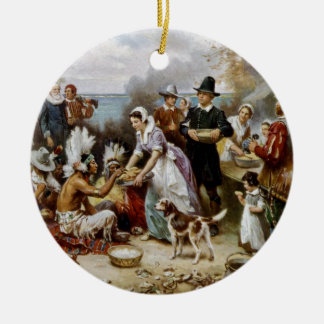 First Thanksgiving Ceramic Ornament