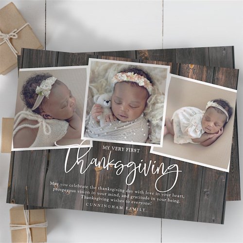 First Thanksgiving Country Rustic Family Photos