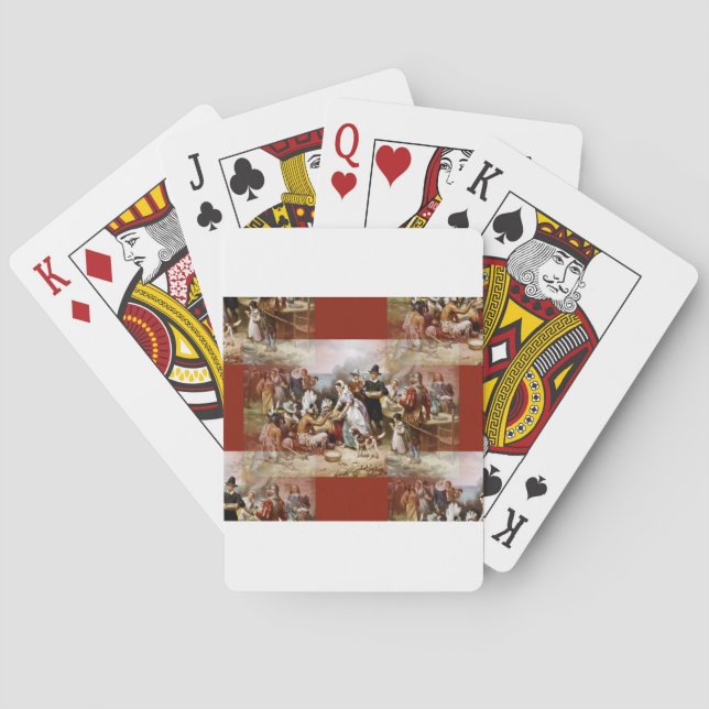 first thanksgiving poker cards (Back)