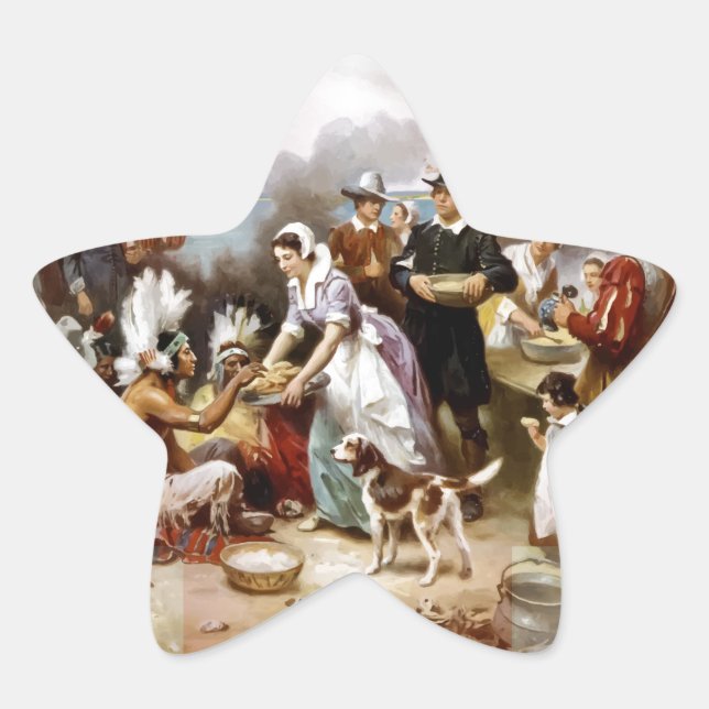 first thanksgiving star sticker (Front)