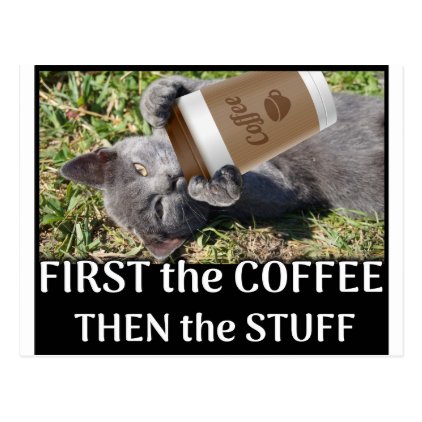 FIRST the Coffee Postcard