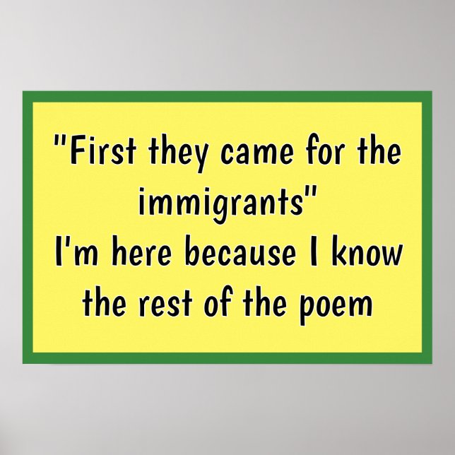 First they came for poster (Front)