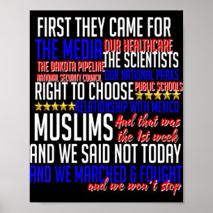 First They Came For Shirt Science Civil Rights Res Poster