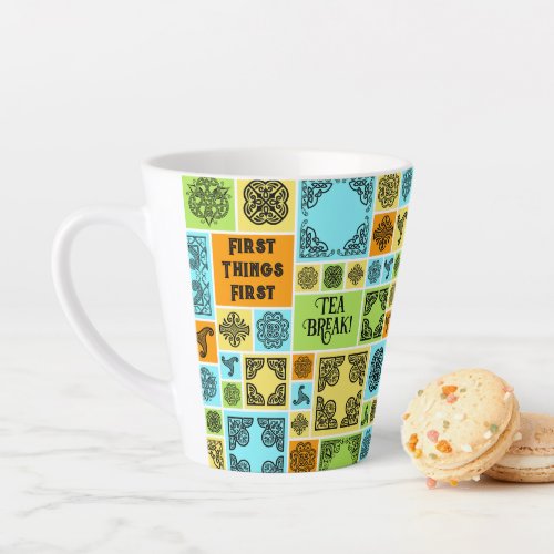 First Things First Tea Break! Funny Orange & Green