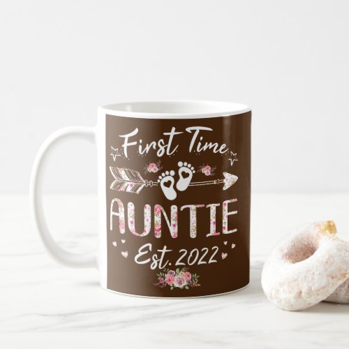 First Time Auntie Est 2022 Promoted to new Aunt Coffee Mug