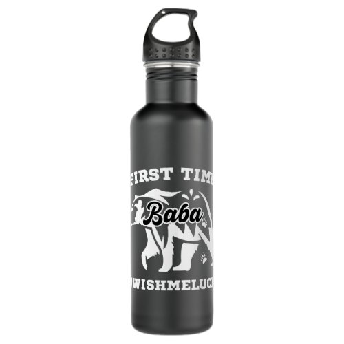 First time Baba wish me luck baby announcement sur Stainless Steel Water Bottle