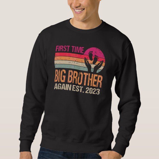 First Time Big Brother Again 2023 Vintage Sweatshirt (Front)
