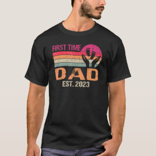 First Time Dad 2023 Vintage Father's Day T-Shirt