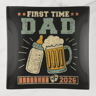 First Time Dad 2026 Expecting Baby Funny Trinket Tray