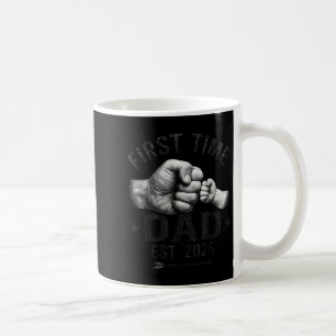 First Time Dad Est 2025 Fist Bump New Dad Father's Coffee Mug