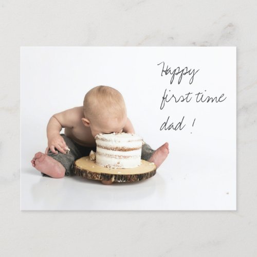 First time dad  Fathers day  Photo card