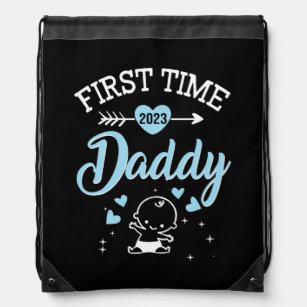 First Time Daddy 2023 New Daddy to be Gift Baby  Drawstring Bag