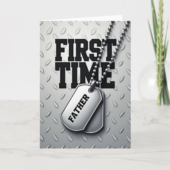 First Time Father Metallic Card (Front)