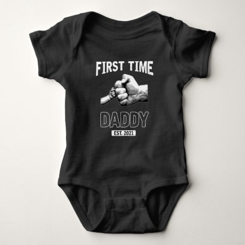 First Time Father New Dad 2021 Daddy Fathers Day Baby Bodysuit