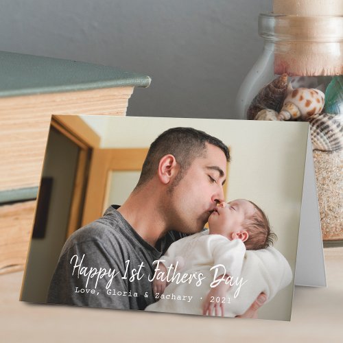 First Time Fathers Day Photo Card