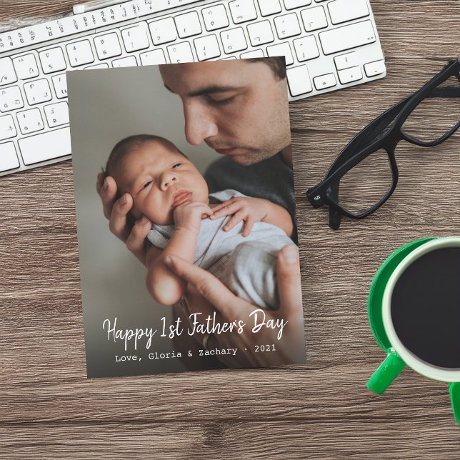 First Time Father's Day Photo Holiday Card (First Time Father's Day Photo Holiday Card)