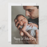 First Time Father's Day Photo Holiday Card
