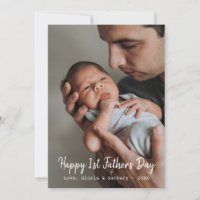 First Time Father's Day Photo Holiday Card