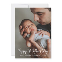 First Time Father's Day Photo Holiday Card First Time Father's Day Photo Holiday Card