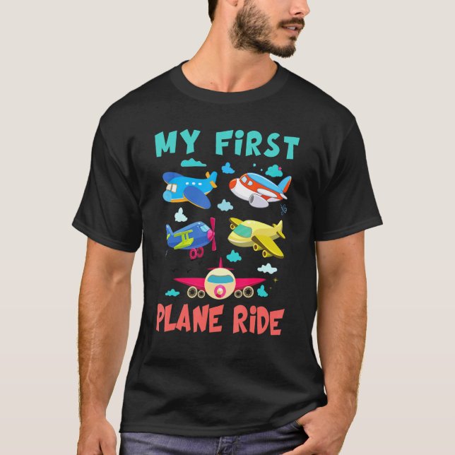 First Time Flying My First Airplane Ride  Boys Gir T-Shirt (Front)