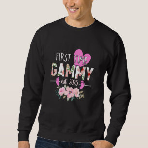 First Time Gammy Est. 2025 Promoted To New Grandma Sweatshirt