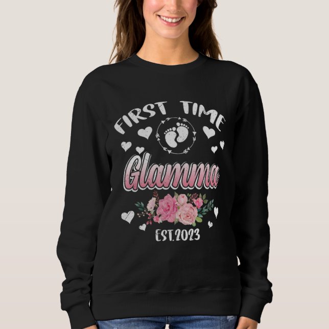 First time Glamma 2023 Mommy Mother s Day Sweatshirt (Front)