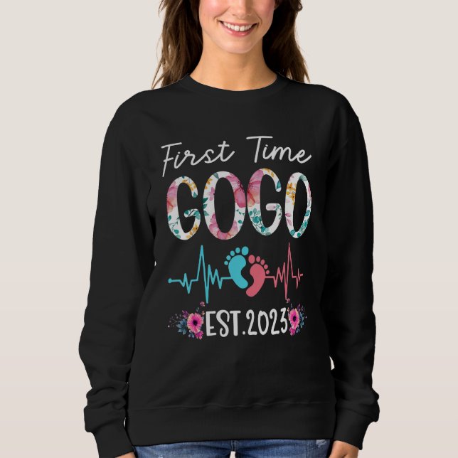First Time Gogo 2023 Mothers Day Christmas Soon To Sweatshirt (Front)