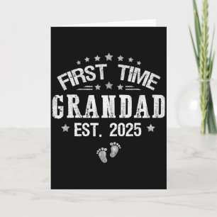 First Time Grandad Est 2025 Father S Day Promoted  Card