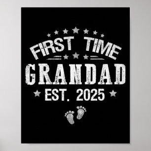 First Time Grandad Est 2025 Father S Day Promoted Poster