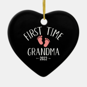 First time grandma 2022 for granny to be ceramic ornament
