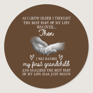 First Time Grandma 2022 For Granny To Be Mother Classic Round Sticker