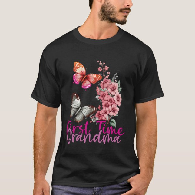 First Time Grandma 2023 Mother s Day 2023 Butterfl T-Shirt (Front)