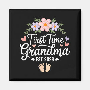 First Time Grandma 2026 Promoted To Grandma Again  Magnet