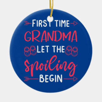 First Time Grandma Ceramic Ornament