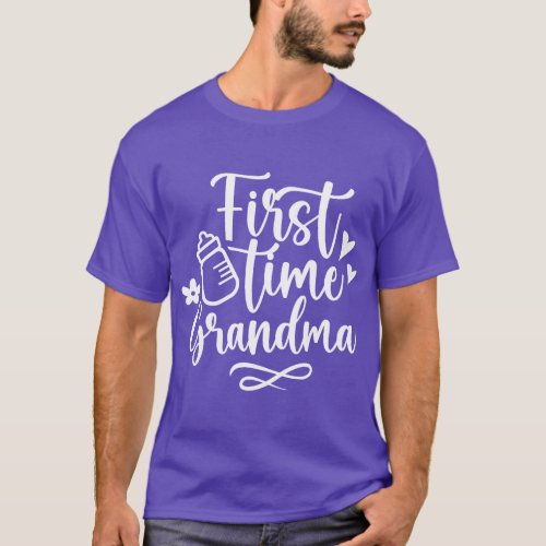 First Time Grandma Cute Pregnant Grandparent Pregn T_Shirt