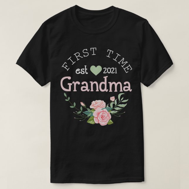First Time Grandma Est T-Shirt (Design Front)