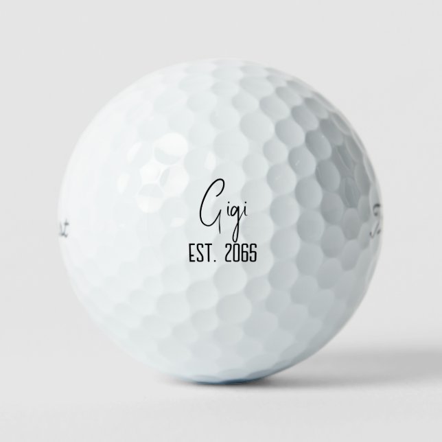 First Time Grandma Gigi Titleist Pro V1 Golf Balls (Front)