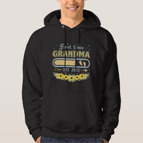 First Time Grandma Sunflower Est 2Promoted Grandma Hoodie