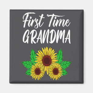 First Time Grandma Sunflower New Grandmother 2022 Magnet